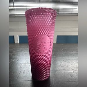 Used pink ombré studded Starbucks tumbler 24 oz